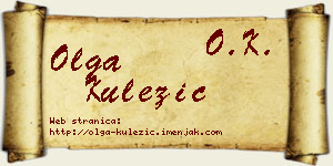 Olga Kulezić vizit kartica